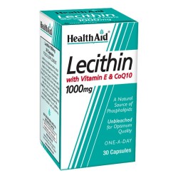 Health Aid Lecithin Vitamin E & Coq10 1000mg 30 Capsules