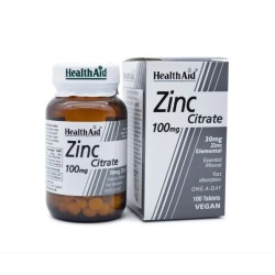 Health Aid Zinc Citrate 100mg 100 Tablets