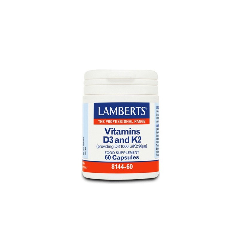 Lamberts Vitamin D3 1000IU & K2 90mg 60 Capsules