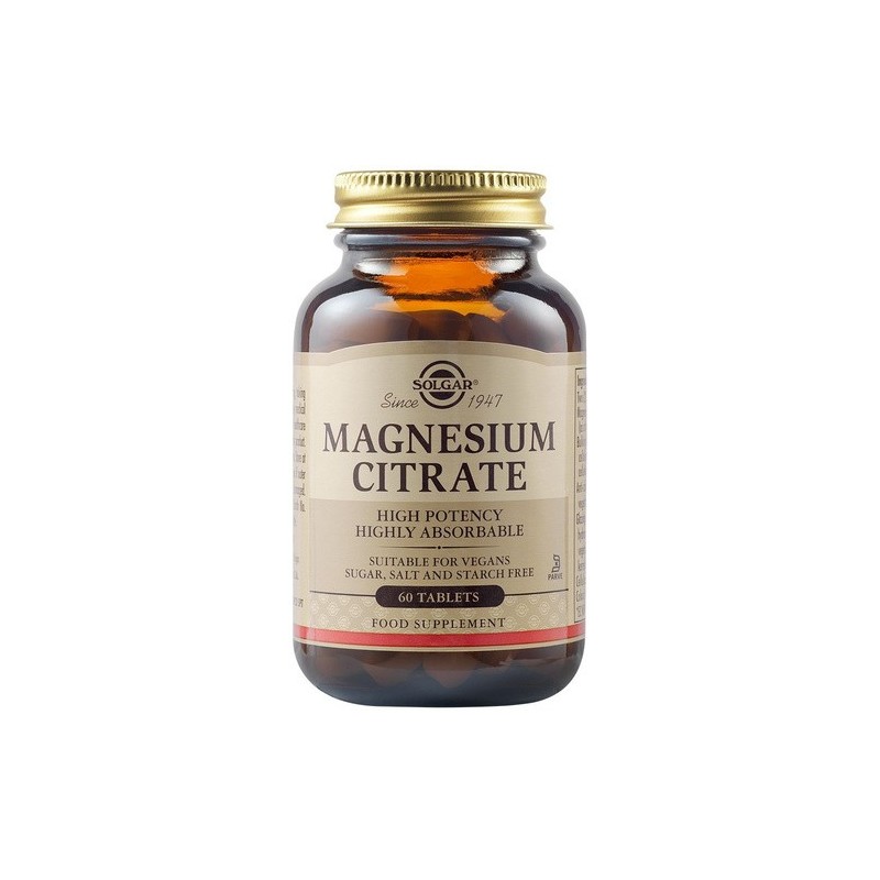 Solgar Magnesium Citrate 200mg 60 Tablets