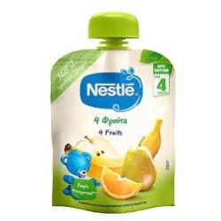 Nestle 4 Fruits Pouches 16 x 90g