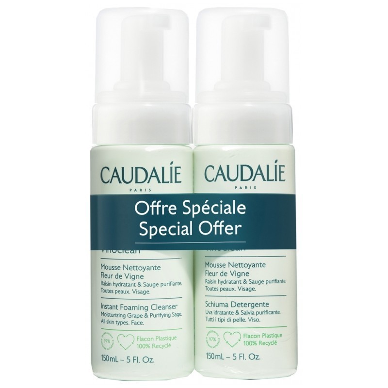 Caudalie Vinoclean Instant Foaming Cleanser Duo 150ml x2