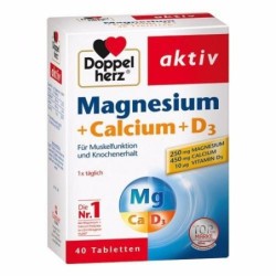 Doppelherz Magnesium + Calcium + Vitamin D3 40 Tablets