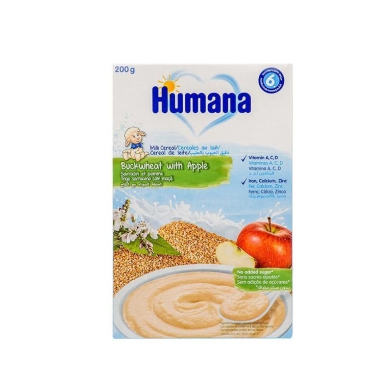 Humana Milk Cereal Buckwheat Apple 200g