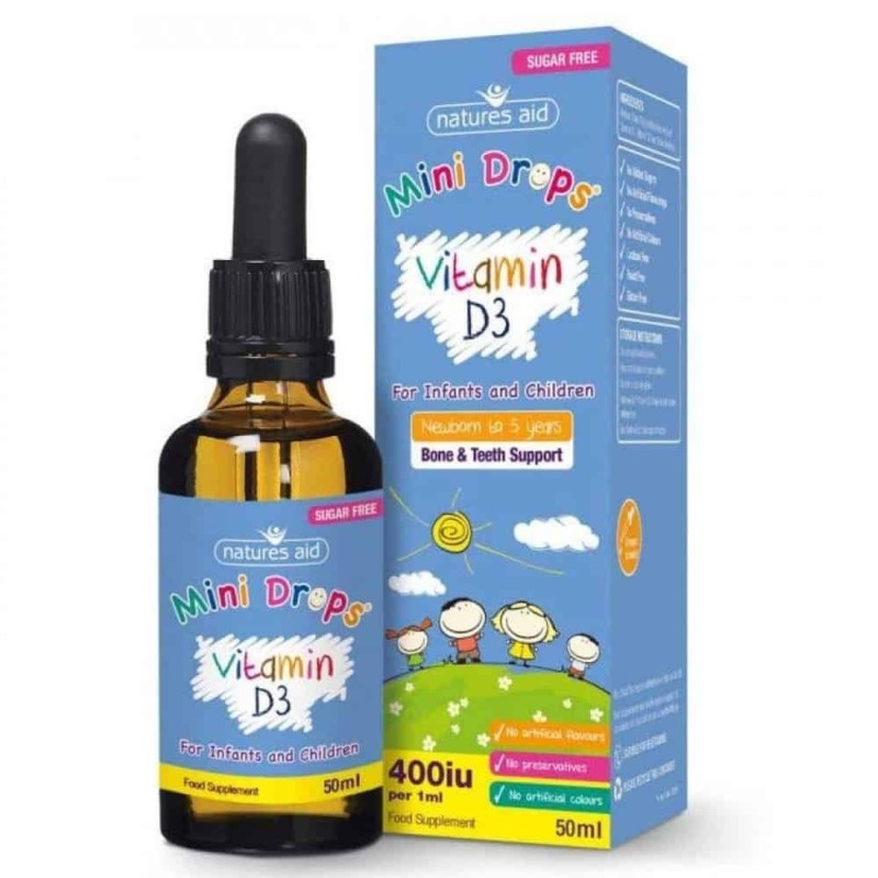 Nature's Aid Vitamin D3 Kids Drops 400IU 50ml