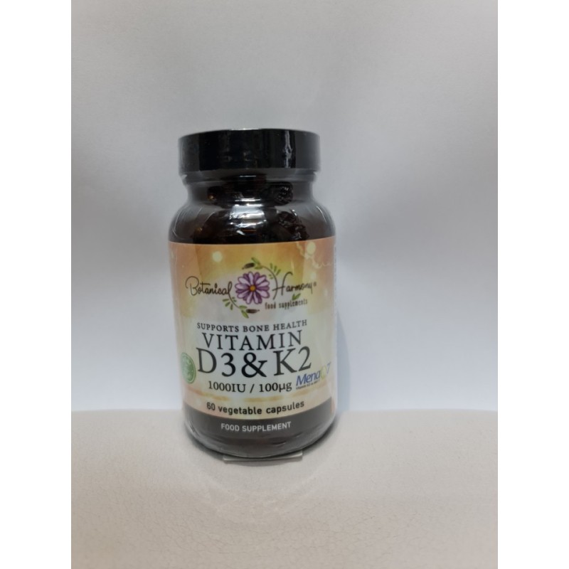 Bh Vit D3 1000IU & K2 100mg 60 Veg