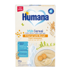 Humana Mc 5-Cereals With Biscuit 200g 6 +