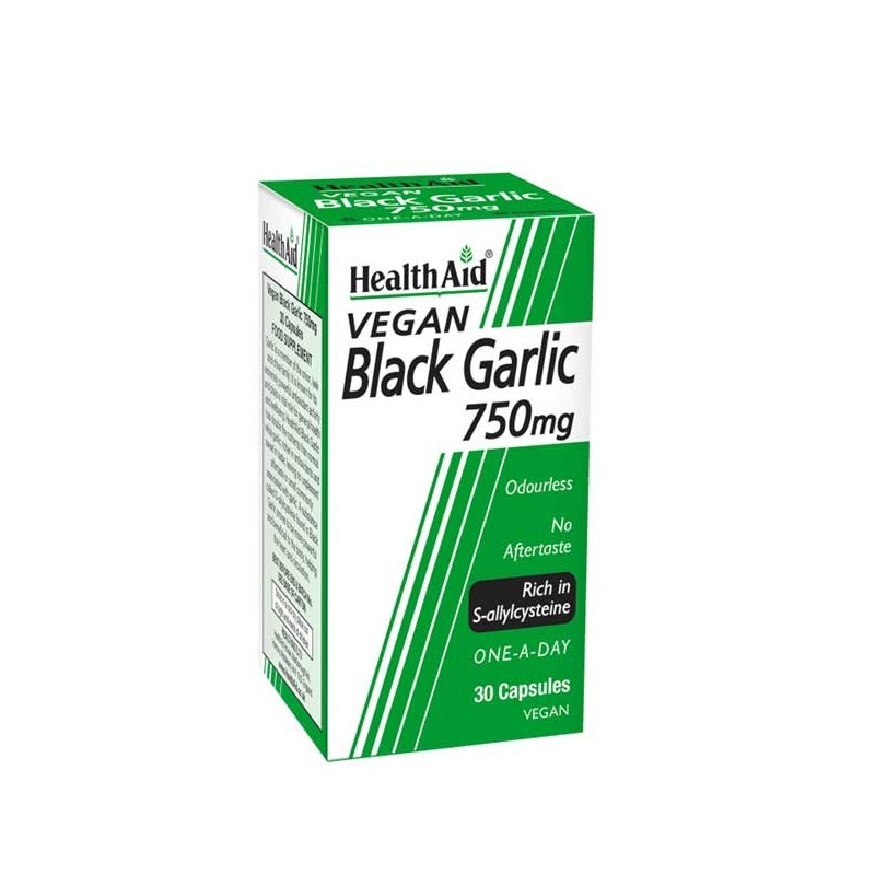 Health Aid Black Garlic 750mg 30 Capsules