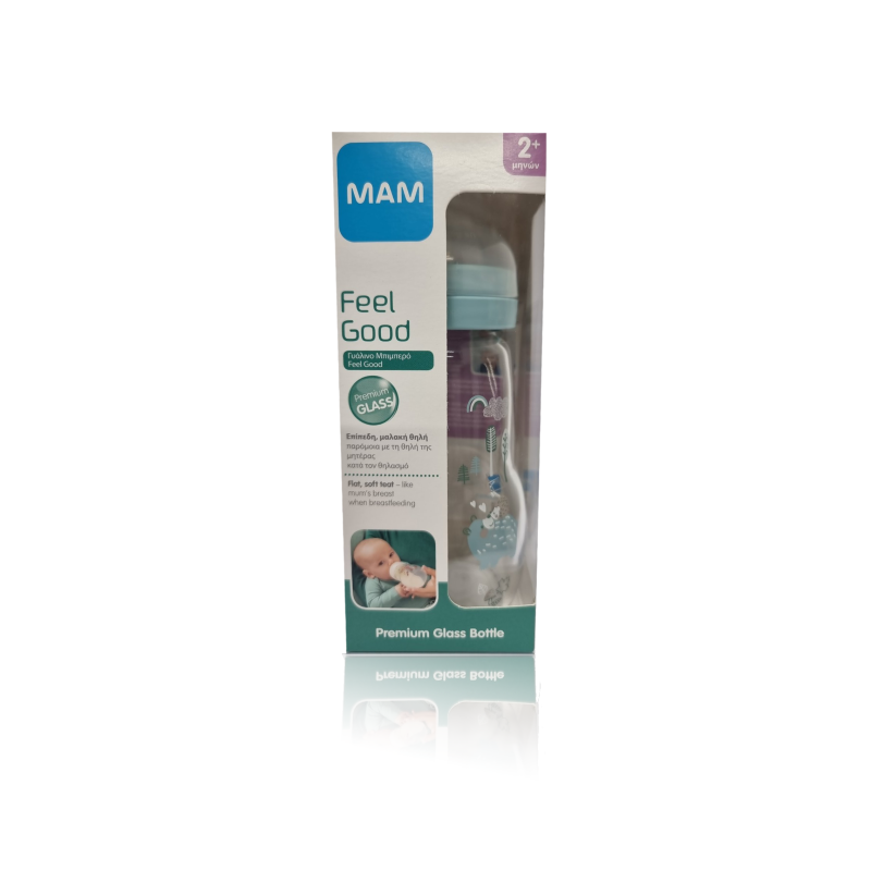 Mam Feel Good Baby Bottle Light Blue 260ml