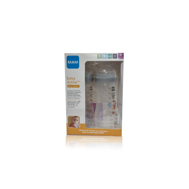 Mam Easy Active Baby Bottle 330ml Double Pack Unisex 776586