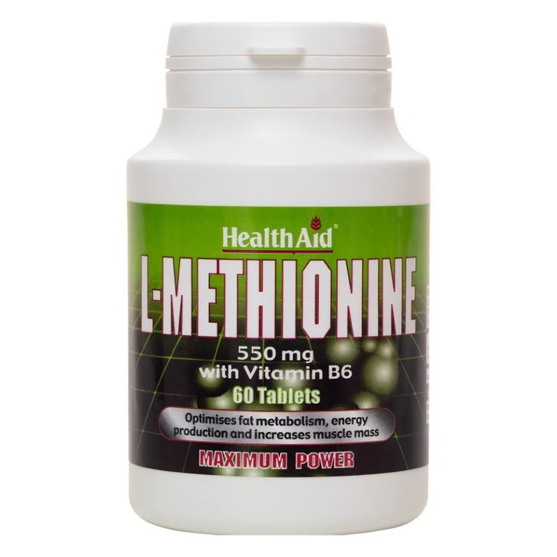 Health Aid L-Methionine 550mg 60 Tablets