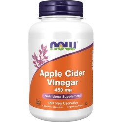 NOW Foods Apple Cider Vinegar 450mg 180 Veg Capsules