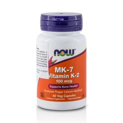 NOW Foods Mk-7 Vitamin K-2 100mcg, 60 Veg Capsules