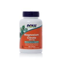 NOW Foods Magnesium Citrate 200mg, 100 Tablets