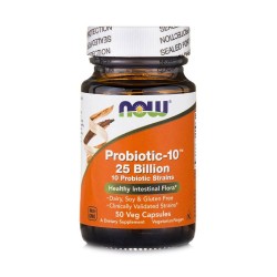 NOW Foods Probiotic-10 25 Billion, 50 Veg Capsules