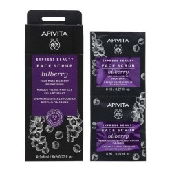 Apivita Express Beauty Face Scrub Bilberry Brightening 2 x 8ml