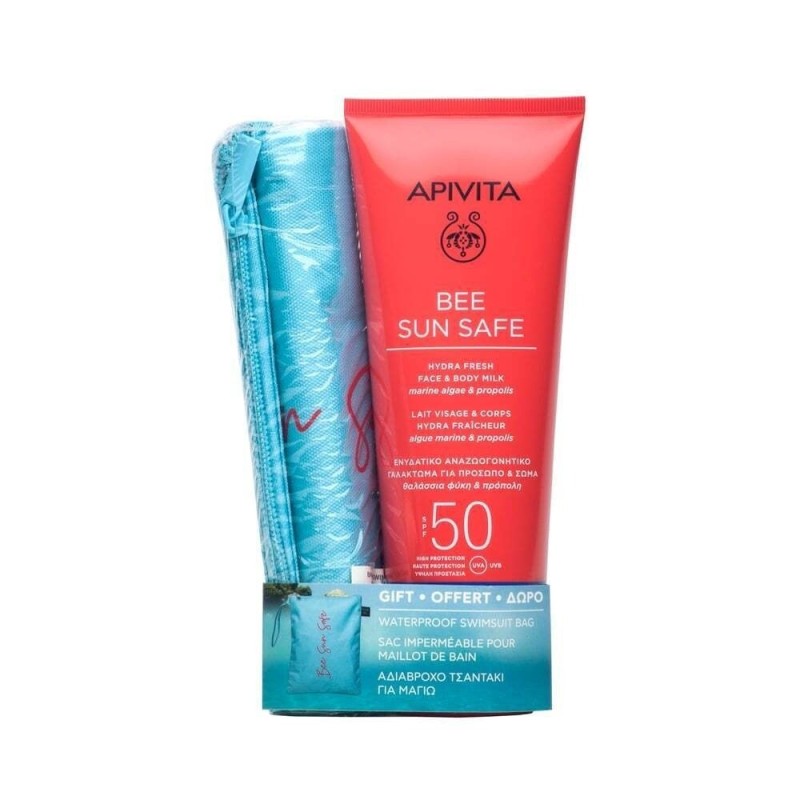 Apivita Bee Sun Safe Hydra Fresh Face & Body Milk SPF50 200ml + Free
