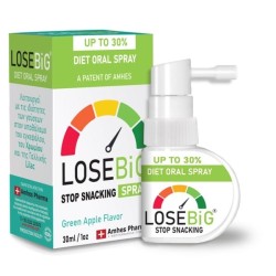 Amhes Pharma Offer Set With Losebig Diet Oral Spray Stop Snacking Green Apple, 30ml & Diet Capsules, 90 Capsules, 1 Set