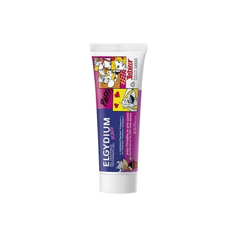 Elgydium Kids Asterix Red Berries Of The Little Gauls Flavour Toothpaste 50ml 1000ppm