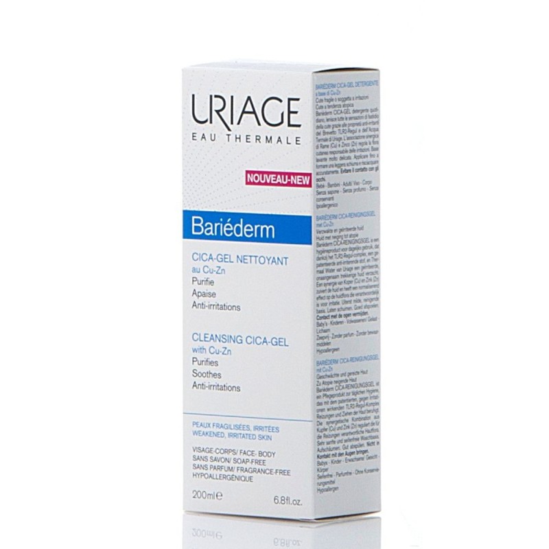 Uriage Bariederm Cleansing Cica-Gel With Cu-Zn 200ml