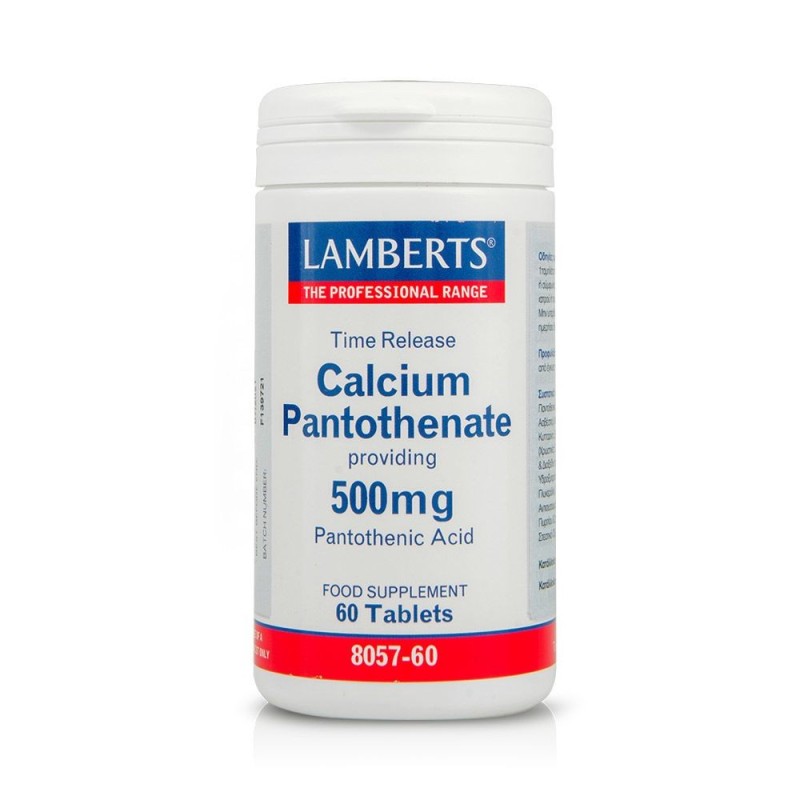 Lamberts Calcium Pantothenate (B5) Time Release 500mg 60 Tablets