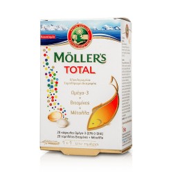 Moller's Total Omega 3 + Vitamins + Minerals 28 Capsules & 28 Tablets