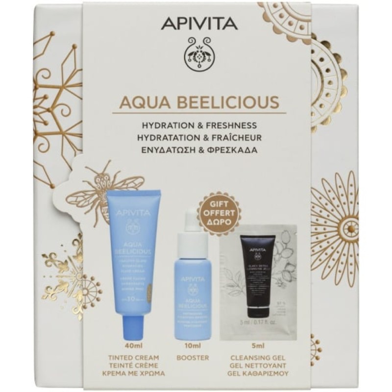 Apivita Xmas 25 Set Aqua Beelicious Hydrating Tinted Cream SPF30 40ml & Gifts