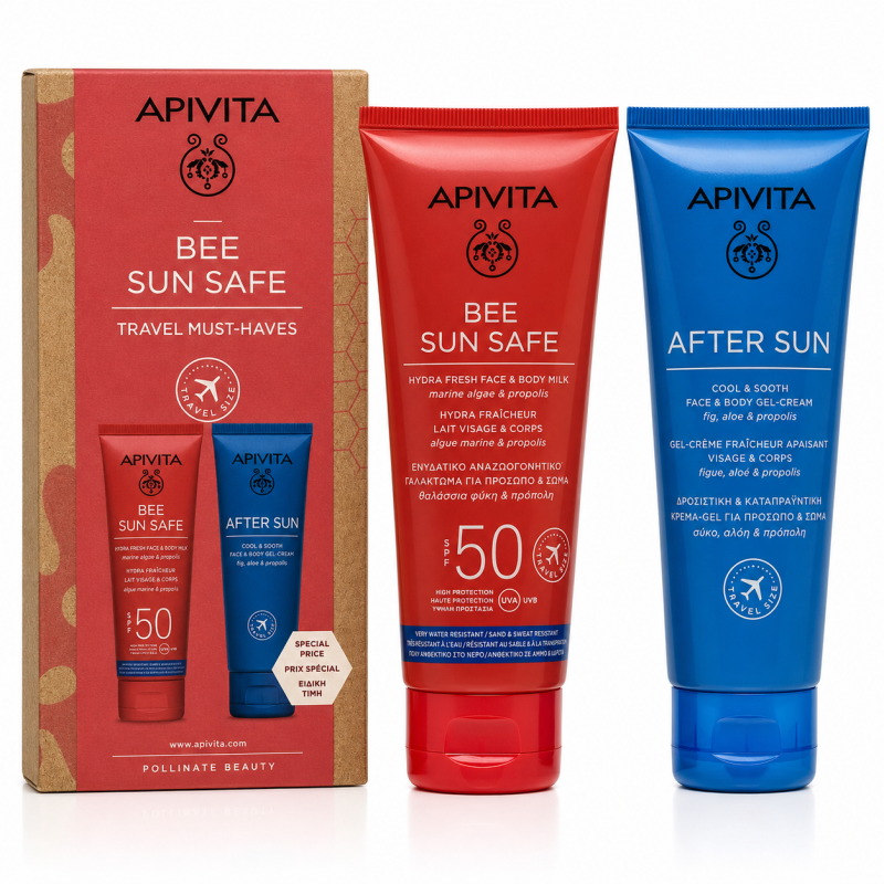 Apivita Bee Sun Safe Set 2026 Anti Spot Hydra Fresh Face & Body 100ml & After Sun 100ml