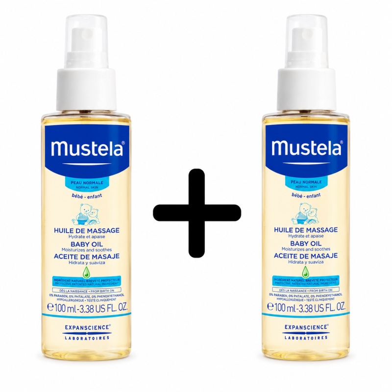 Mustela Baby Massage Oil 1 + 1 Free
